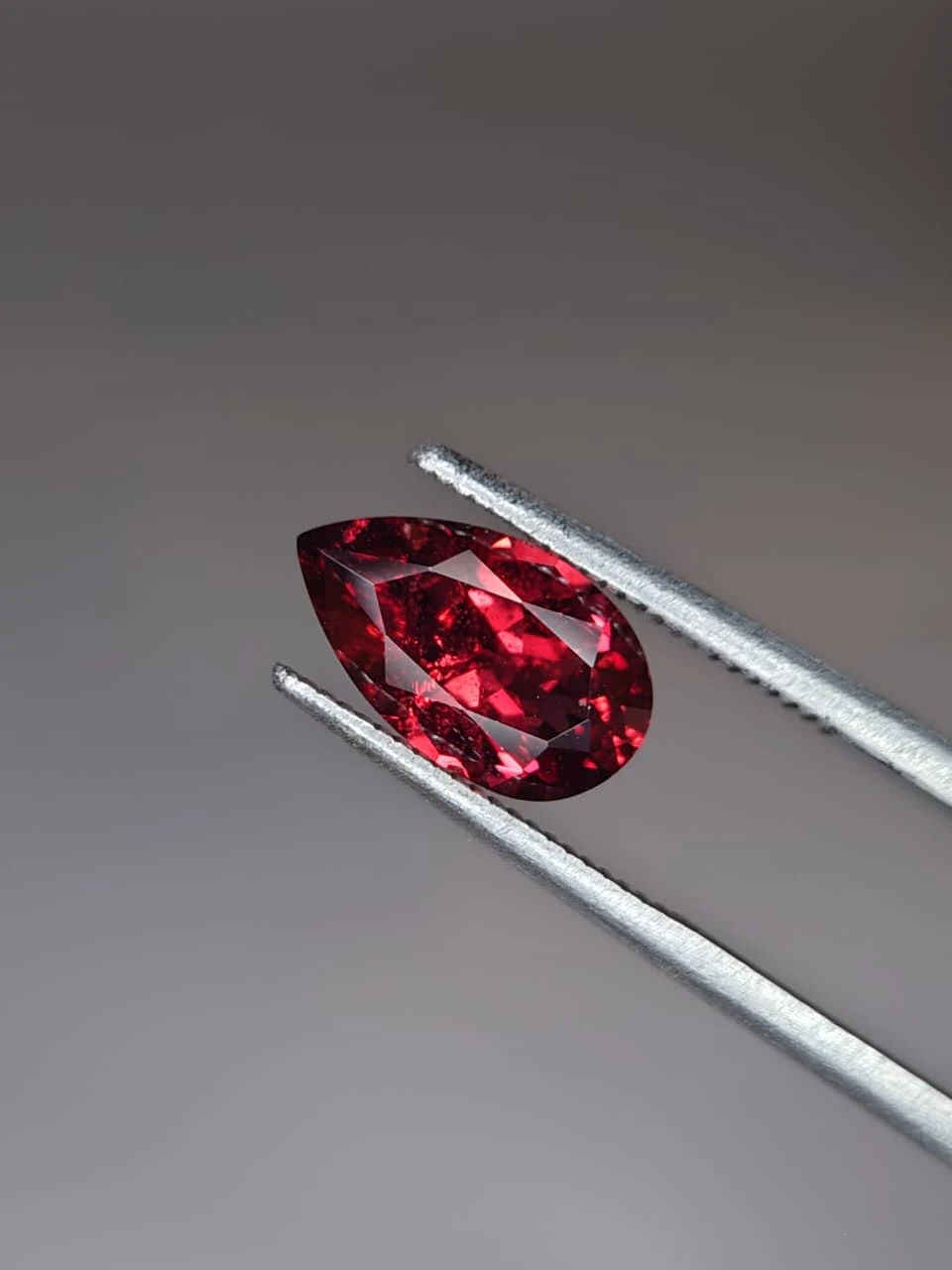 2ct Pear Faceted Natural Malaya Garnet from Tanzania — view 3
